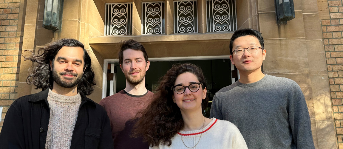 From left to right, the Avail Solar Team of Joshua Ezackial, Nicholas Kirkwood, Eliza Rokhsat and Yixiong Ji. Not pictured: Anglea Keyte