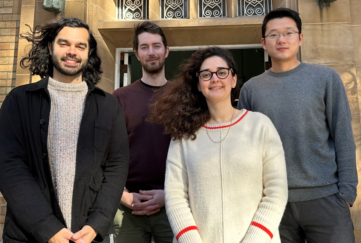 From left to right, the Avail Solar Team of Joshua Ezackial, Nicholas Kirkwood, Eliza Rokhsat and Yixiong Ji. Not pictured: Anglea Keyte